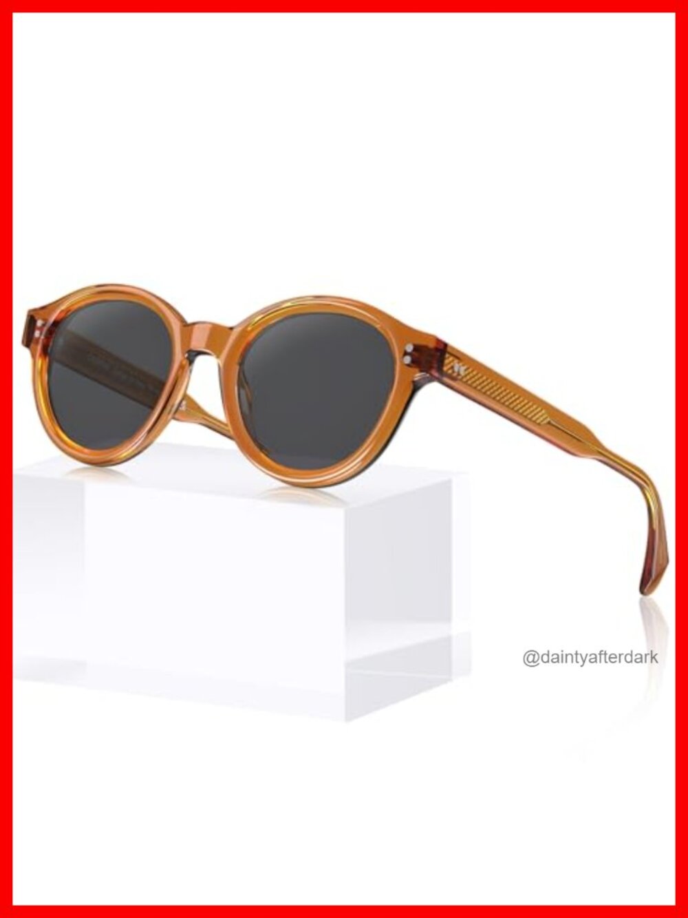 Round Polarized Sunglasses for Women Small Face Acetate Full Rim UV Protection
